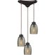 Muncie 3 Light 10 inch Oil Rubbed Bronze Mini Pendant Ceiling Light