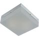 Squire 1 Light 5 inch Chrome with White Flush Mount Ceiling Light