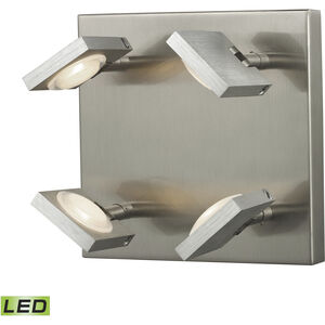 Reilly LED 8 inch Brushed Aluminum with Brushed Nickel Sconce Wall Light