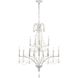 French Parlor 12 Light 36 inch Vintage White Chandelier Ceiling Light