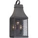 Forged Jefferson 3 Light 22 inch Charcoal with Clear Outdoor Wall Sconce