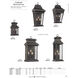 Forged Provincial 3 Light 23 inch Charcoal Outdoor Sconce