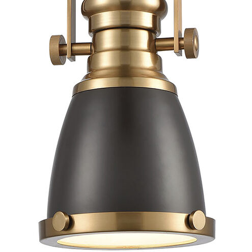 Chadwick 1 Light 8 inch Oil Rubbed Bronze with Satin Brass Mini Pendant Ceiling Light