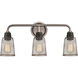 Glencoe 3 Light 23 inch Weathered Zinc with Oil Rubbed Bronze Vanity Light Wall Light