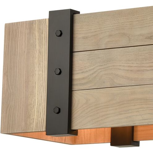 Wooden Crate Linear Chandelier Ceiling Light