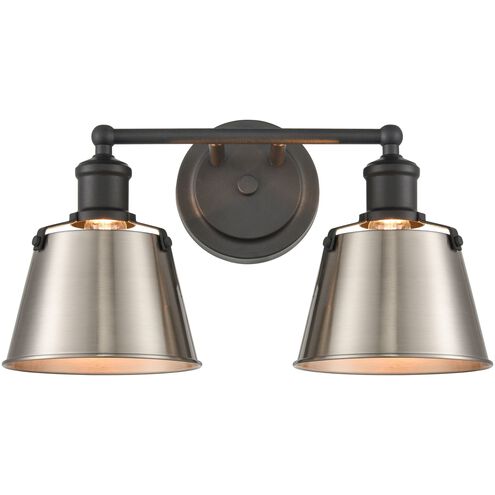 Holgate 2 Light 15 inch Charcoal with Satin Nickel Vanity Light Wall Light