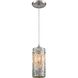 Capri 1 Light 5 inch Satin Nickel Mini Pendant Ceiling Light