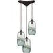 Sutter Creek 3 Light 12 inch Oil Rubbed Bronze Mini Pendant Ceiling Light