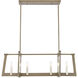 Axis 8 Light 36 inch Light Wood with Satin Nickel Island Light Ceiling Light