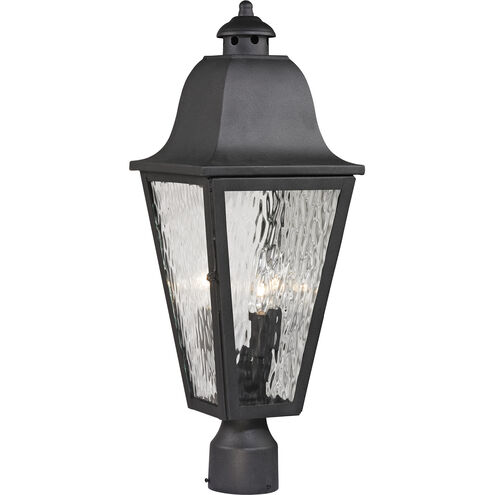 Forged Brookridge 3 Light 23 inch Charcoal Outdoor Post Light