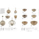Elizabethan 3 Light 13 inch Dark Bronze Semi Flush Mount Ceiling Light