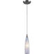 Lungo 1 Light 3 inch Satin Nickel Mini Pendant Ceiling Light in Snow White Glass, Incandescent