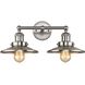 English Pub 2 Light 18 inch Satin Nickel Vanity Light Wall Light