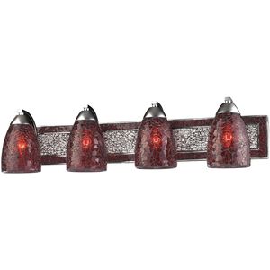 Elegant Bath 4 Light 28 inch Silver Vanity Light Wall Light