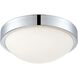 Sydney LED 12.3 inch Chrome with White Flush Mount Ceiling Light