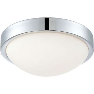 Sydney LED 12.3 inch Chrome with White Flush Mount Ceiling Light