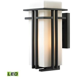 Croftwell LED 17 inch Textured Matte Black Outdoor Sconce
