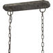 Summerton 6 Light 39 inch Washed Gray with Malted Rust Linear Chandelier Ceiling Light