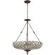 Christina 6 Light 26 inch Mocha Chandelier Ceiling Light