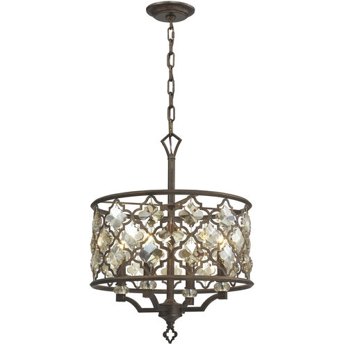 Armand 4 Light 17 inch Weathered Bronze Chandelier Ceiling Light