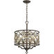 Armand 4 Light 17 inch Weathered Bronze Chandelier Ceiling Light