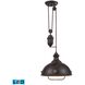 Farmhouse LED 14 inch Oil Rubbed Bronze Pendant Ceiling Light