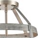 Brigantine 2 Light 15 inch Satin Nickel Semi Flush Mount Ceiling Light