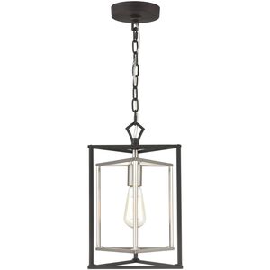 Salinger 1 Light 10 inch Charcoal with Satin Nickel Mini Pendant Ceiling Light