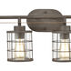 Gilbert 4 Light 33 inch Rusted Coffee with Light Wood Vanity Light Wall Light