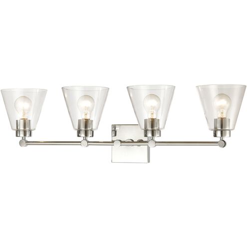 East Point 4 Light 33 inch Polished Chrome Vanity Light Wall Light