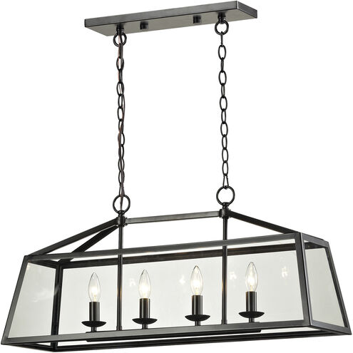 Alanna 4 Light 10 inch Oil Rubbed Bronze Chandelier Ceiling Light