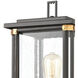 Vincentown 1 Light 17 inch Matte Black with Brushed Brass Outdoor Post Light
