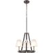 Armstrong Grove 3 Light 18 inch Espresso with Satin Nickel Chandelier Ceiling Light