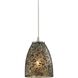 Fissure 1 Light 5 inch Satin Nickel Mini Pendant Ceiling Light