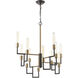 Congruency 12 Light 29 inch Oil Rubbed Bronze with Satin Brass Chandelier Ceiling Light