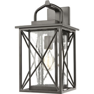 Carriage Light 1 Light 17 inch Matte Black Outdoor Sconce