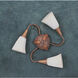 Mottled Gold 3 Light 24 inch Brown with White Flush Mount Ceiling Light