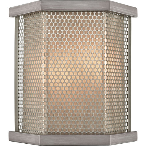 Crestler 2 Light 10 inch Weathered Zinc with Polished Nickel Sconce Wall Light