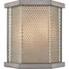 Crestler 2 Light 10 inch Weathered Zinc with Polished Nickel Sconce Wall Light