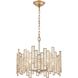 Equilibrium 5 Light 19 inch Matte Gold with Polished Chrome Chandelier Ceiling Light