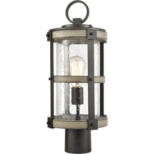 Annenberg 1 Light 19 inch Anvil Iron with Distressed Antiqued Gray Outdoor Post Light