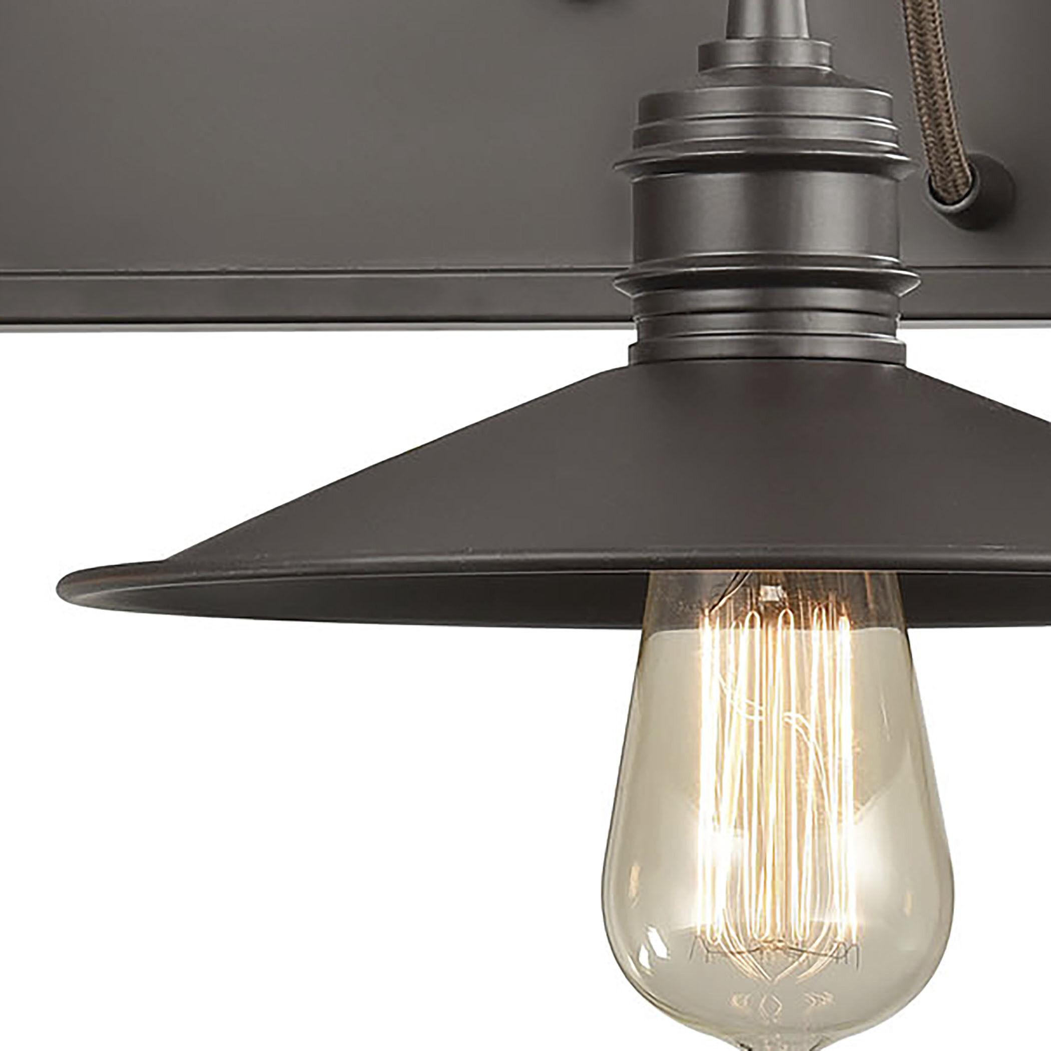 Oil rubbed 2 shop light vanity