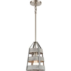 Brigantine 1 Light 7 inch Satin Nickel Mini Pendant Ceiling Light