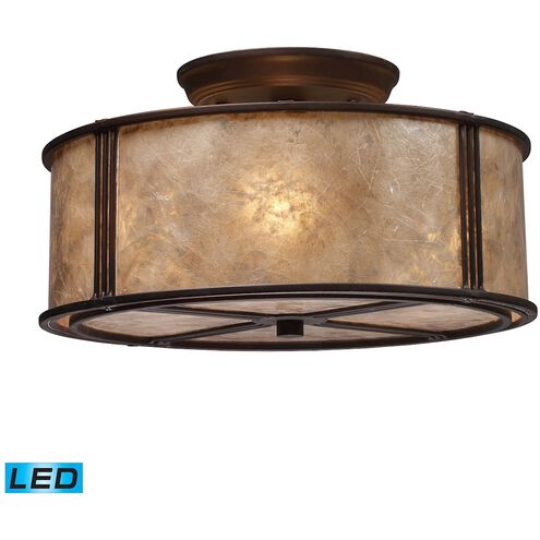 Barringer LED 13 inch Aged Bronze Semi Flush Mount Ceiling Light