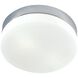 Disc LED 9 inch Silver with White Flush Mount Ceiling Light