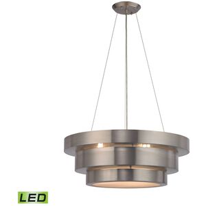 Layers LED 22 inch Brushed Steel Chandelier Ceiling Light