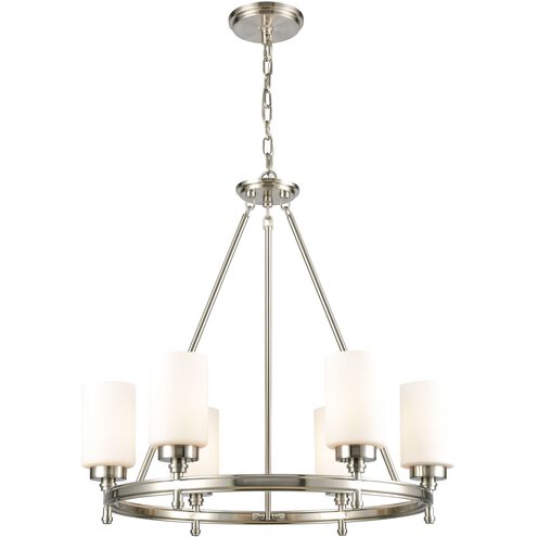 Dawson 6 Light 25 inch Satin Nickel Chandelier Ceiling Light
