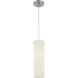 Tubo 1 Light 4.8 inch Chrome with White Mini Pendant Ceiling Light