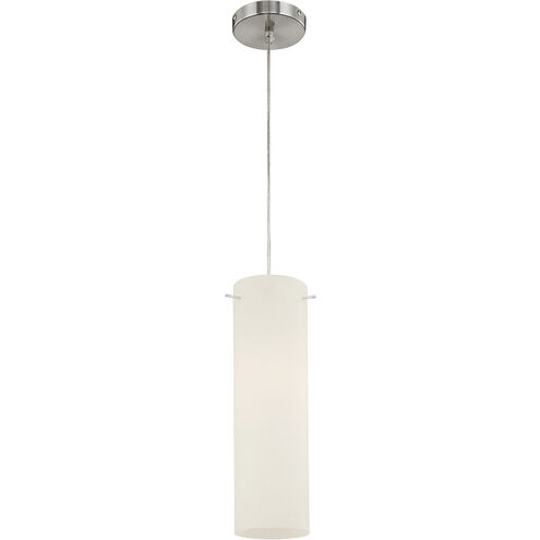 Tubo 1 Light 4.8 inch Chrome with White Mini Pendant Ceiling Light