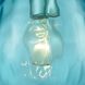 Lagoon 1 Light 6 inch Satin Nickel with Aqua Mini Pendant Ceiling Light